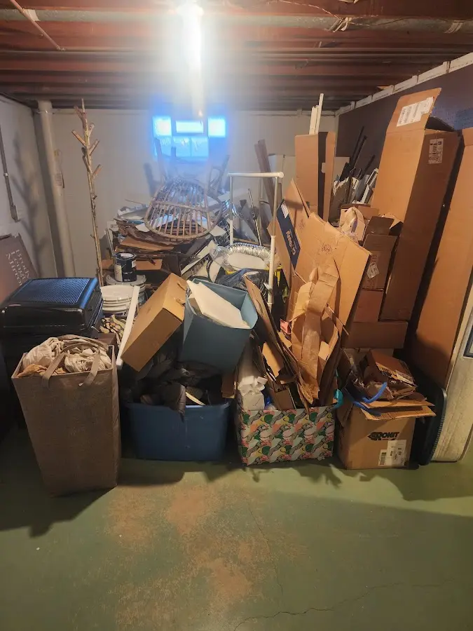 Roll-off dumpster container at job site for 40 Yard Dumpster Rental in Holden